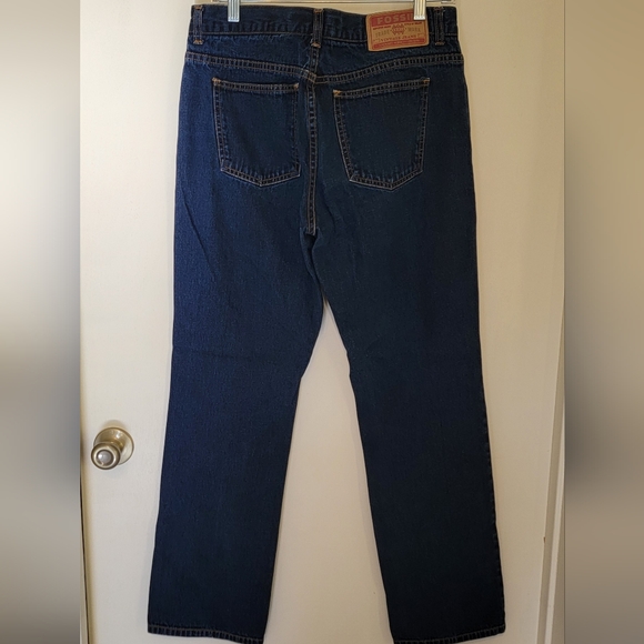 Women's Vintage Straight Leg Dark Wash Jeans Size 12 R - Picture 2 of 3
